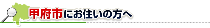 ハチ駆除ネットから甲府市にお住まいの方へ