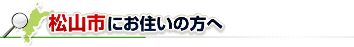 ハチ駆除ネットから松山市にお住まいの方へ